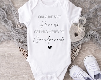 Only the best Parents get promoted to Grandparents Pregnancy Announcement Vest - Pregnancy Reveal Vest -  Baby Coming Soon Announcement Vest