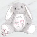 Personalised New Baby Bunny Rabbit Soft Toy Gift - Birth Stats Teddy Bear - Newborn Baby Gift - Baby Keepsake -Soft Toy - Baby Shower Gift