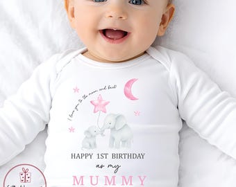 Happy Birthday Mummy Babygrow - First Birthday as my Mummy Vest or Sleepsuit - Mummy Birthday Gift - Mummy Birthday T-shirt - Mum Gift