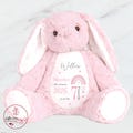 Personalised New Baby Bunny Rabbit Soft Toy Gift - Birth Stats Teddy Bear - Newborn Baby Gift - Baby Keepsake -Soft Toy - Baby Shower Gift