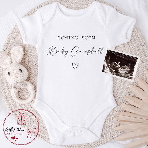 Baby announcement vest on sale