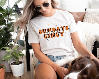 Cincinnati Football Crewneck Sweatshirt | Cincinnati Ohio Football | Sundey Football | 513 | Football Sunday | Cincy | Bengal Stripes