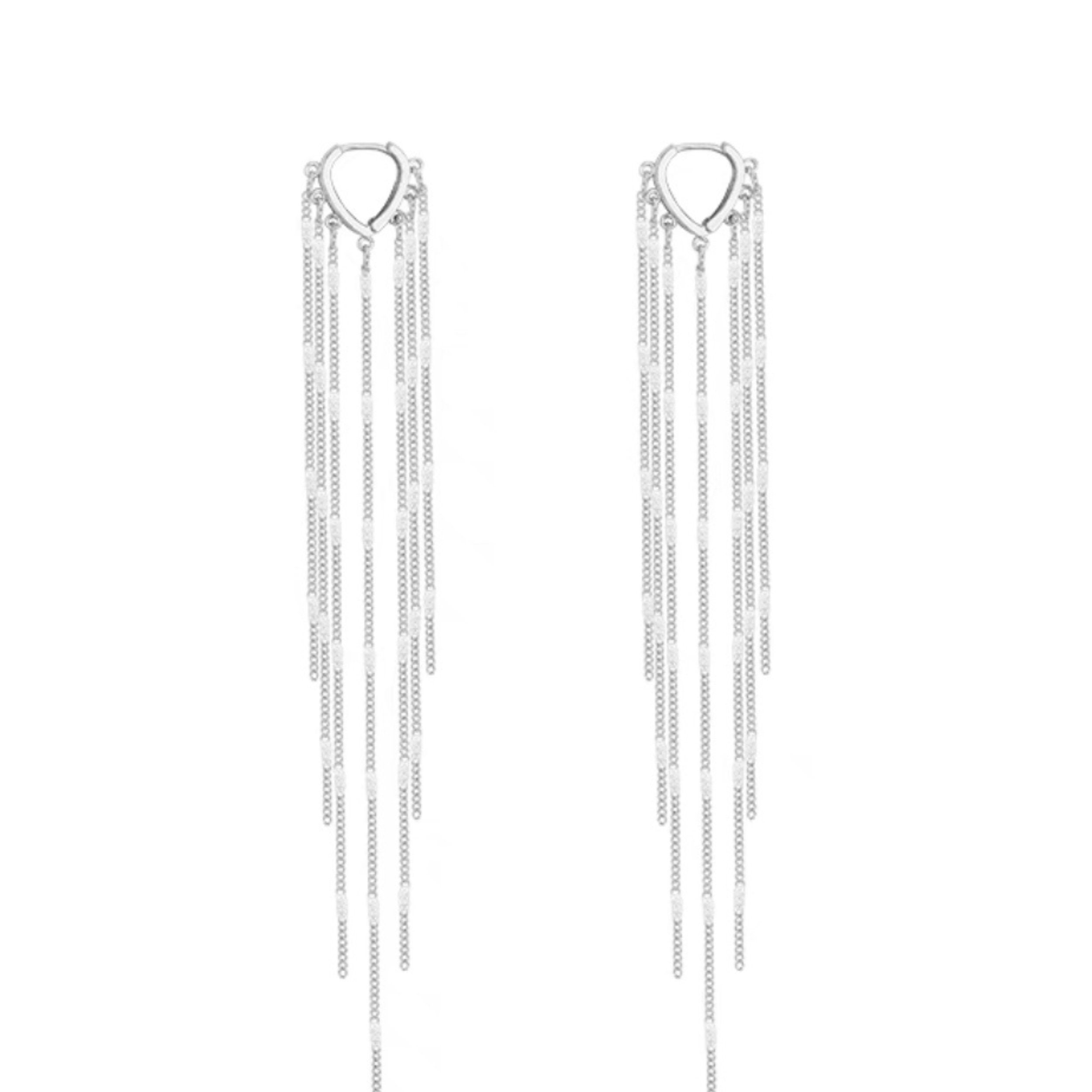 Long Chain Earrings Long Linear Drop Earrings Chain Thread Etsy