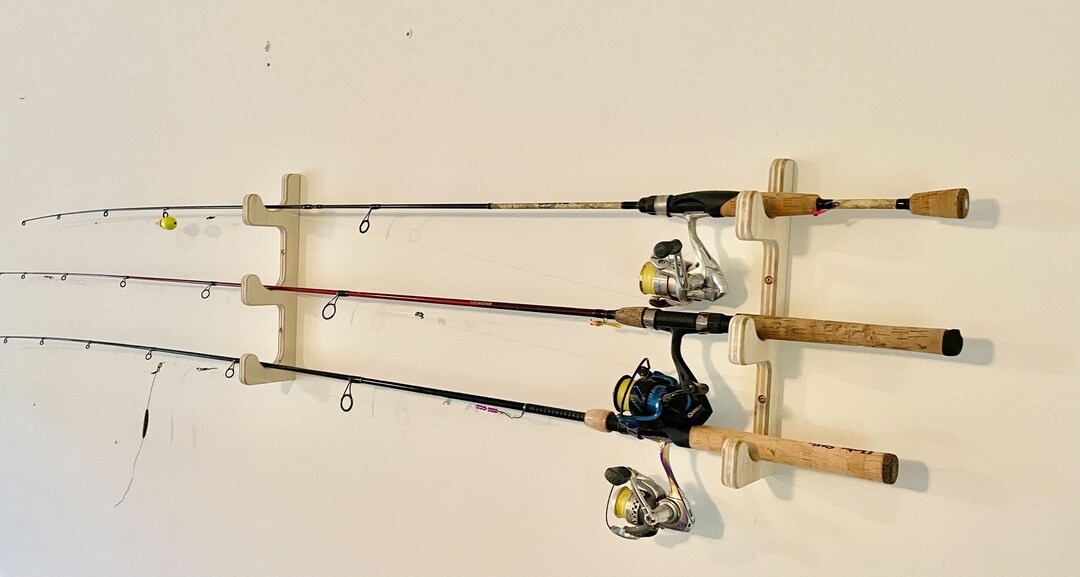Wood Fishing Rod Holder, Fisherman Gift, Father