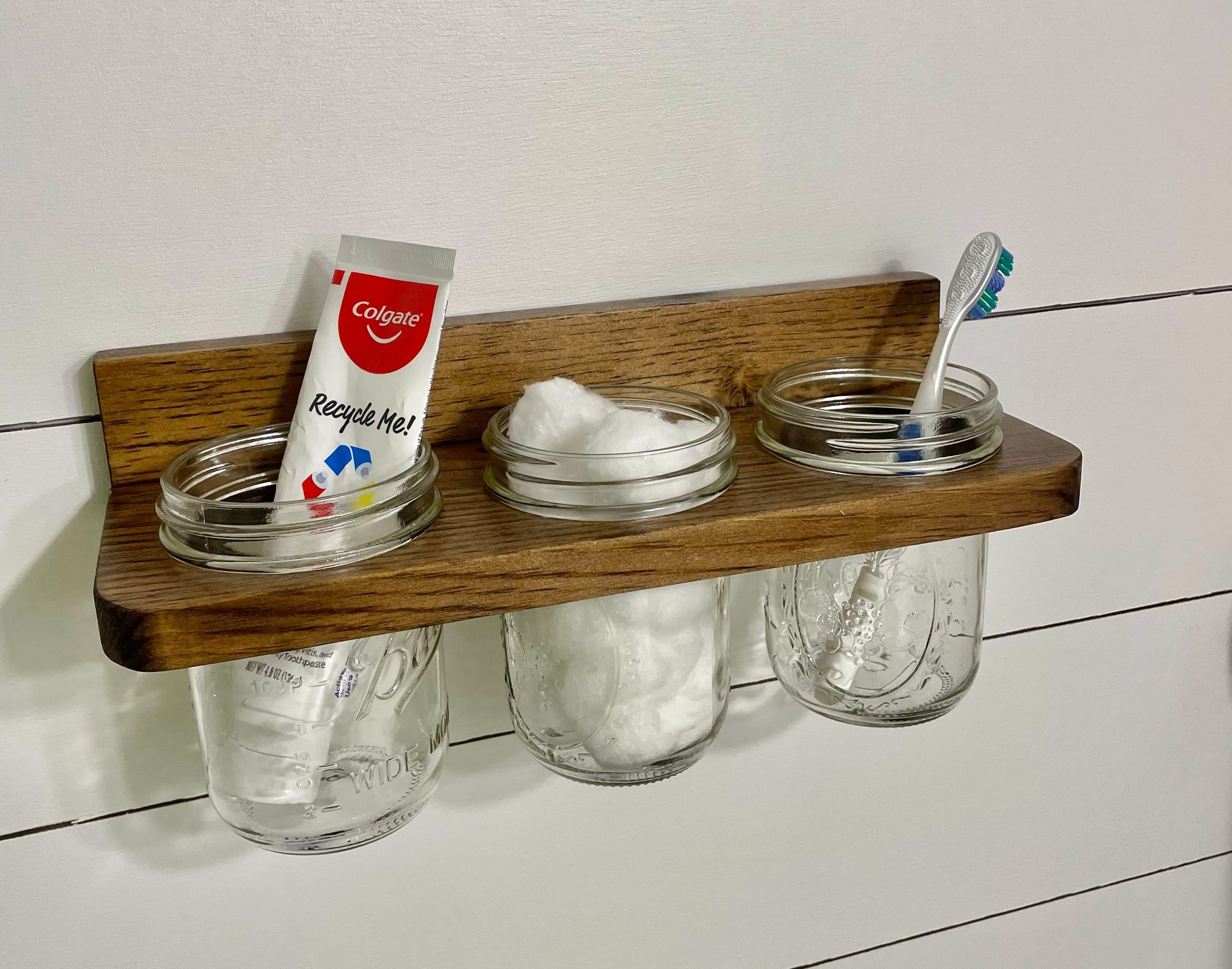 Wall Mount Mason Jar Holder Mason Jar Rack Mason Jar Shelf Etsy