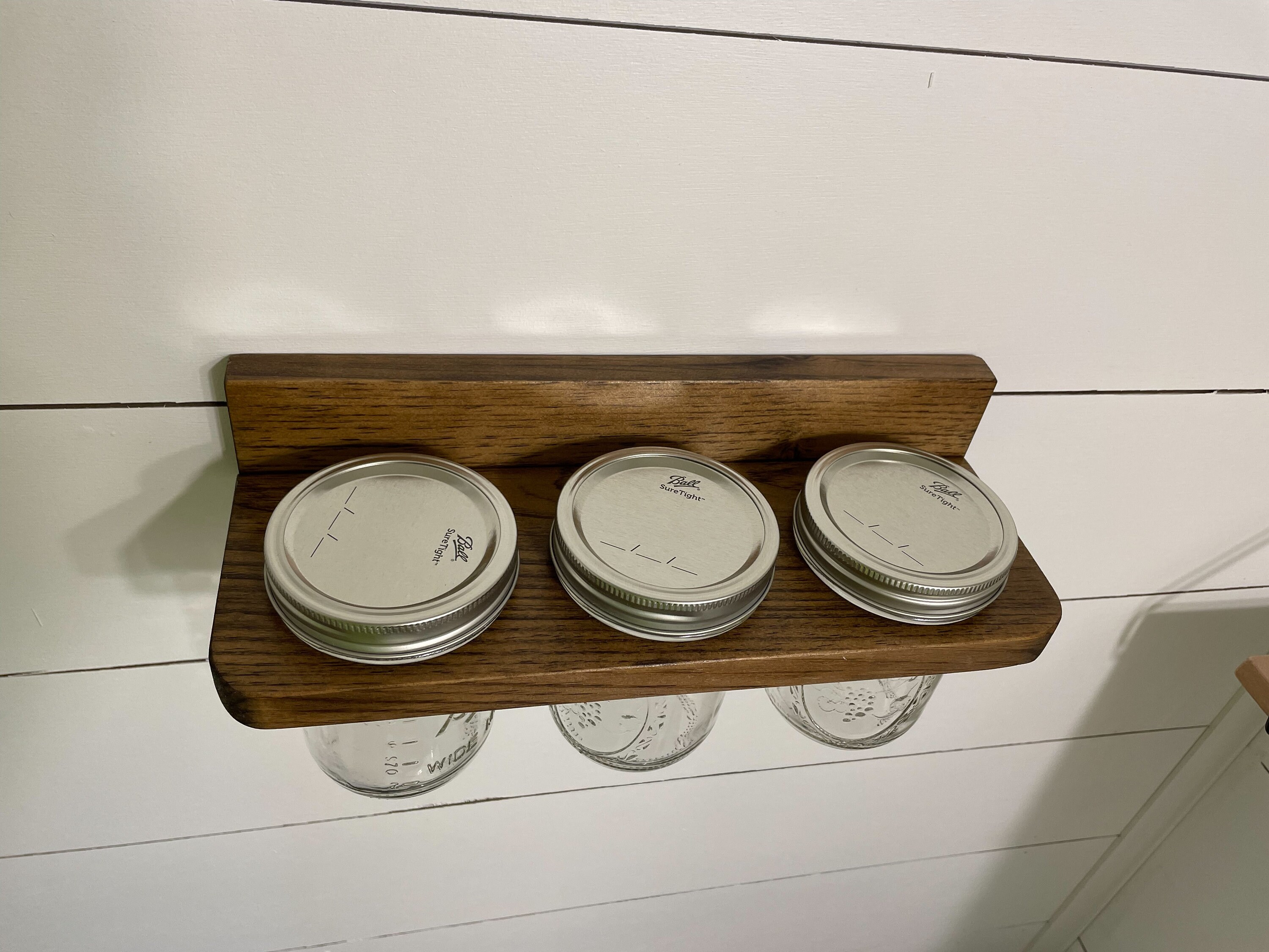 Rustic Wooden Mason Jar Holder Farmhouse Decor for Kitchen Etsy