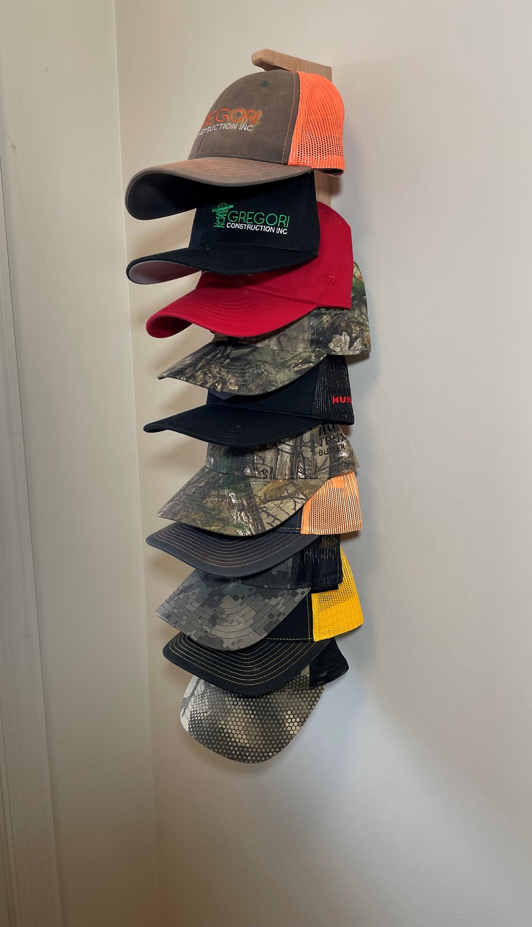STAUBER Best Acrylic Baseball Cap Rack and Hat Display Holder- Display on  counter in closet or hang on wall.