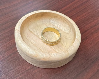 Wooden trinket dish and jewelry organizer, ring dish, jewelry holder, engagement or mens ring holder, 1 per order