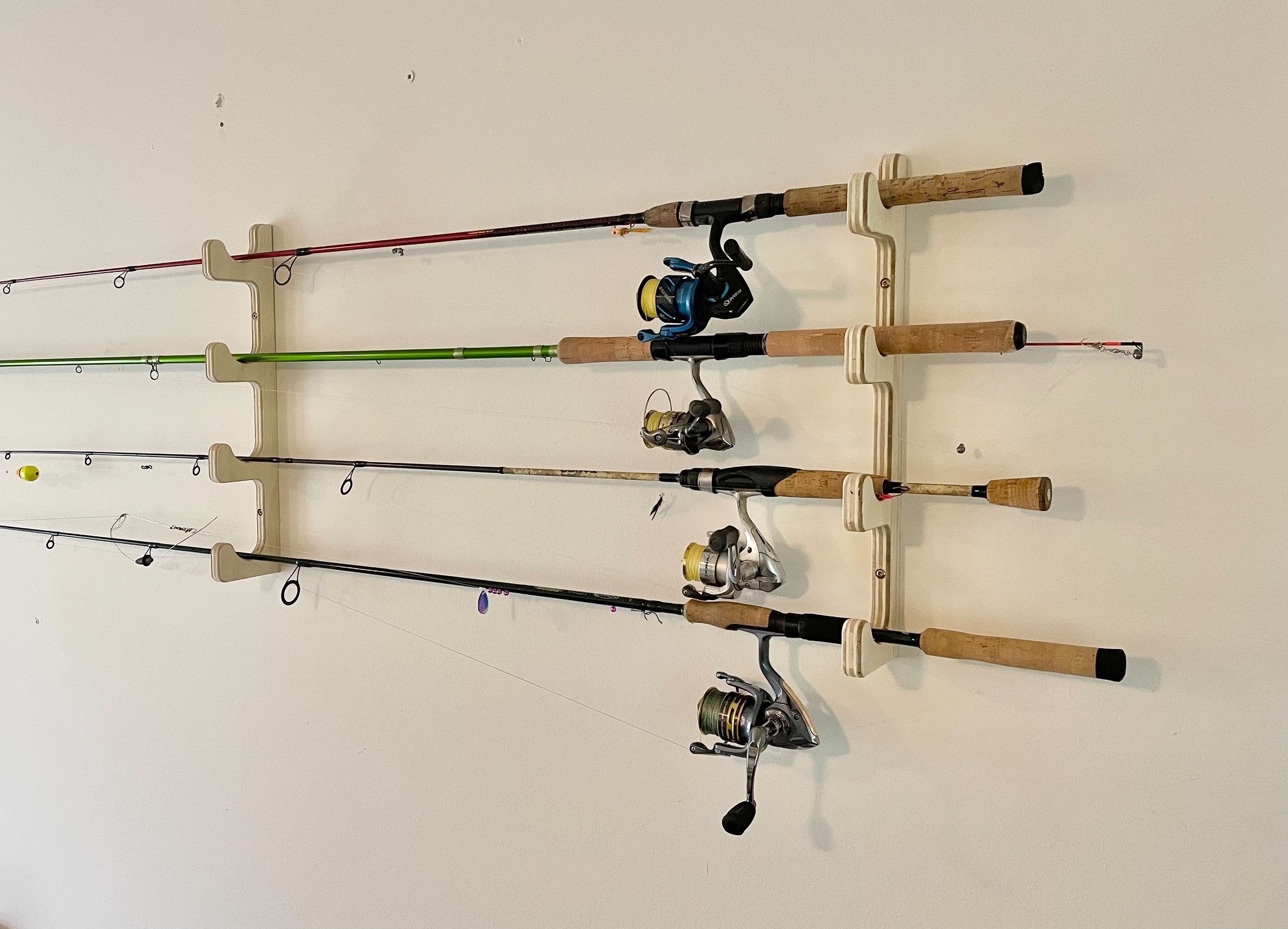Wood Fishing Rod Holder, Fisherman Gift, Fly Rod Holder, Fishing Storage,  Fishing Organization, Fishing Pole Storage Rod Rack 