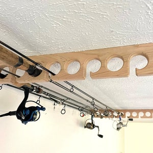 21 INSHORE Fishing Rod Rack Holder Garage Ceiling or Wall Mounted Storage  organizer for Pole and Reel Perfect Fishing Gift -  Denmark