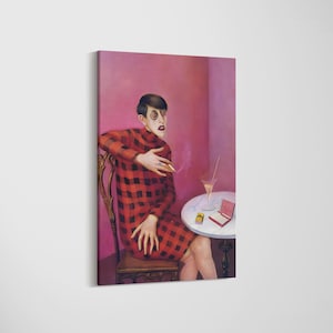 Otto Dix Exhibition Poster: Cabaret Movie Canvas Print, Sylvia von Harden Portrait