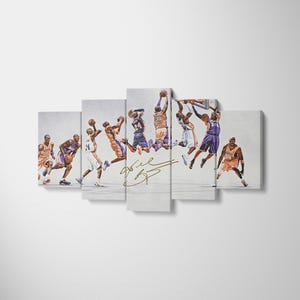 Impression artistique sur toile Chronologie de Kobe Bryant : Black Mamba, légende de la NBA
