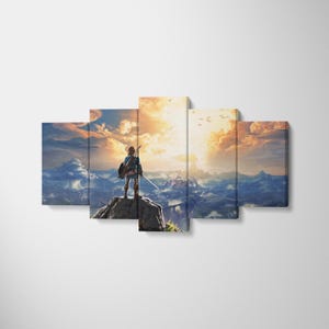 The Legend of Zelda Canvas Zelda Wall Decor, The Legend of Zelda Breath of the Wild Wall Art, Zelda gift