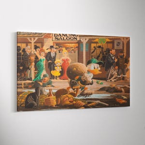 Scrooge McDuck Artwork, Uncle Scrooge McDuck Dragging the Money Sack Poster, Picsou Art