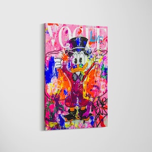 Banksy Donald Duck Graffiti Canvas Art: Pop Street Art