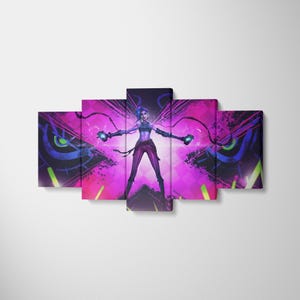 League of Legends, Arcane Canvas, Jinx, High Quality Print, Poster Gift for LOL Arcane Fans