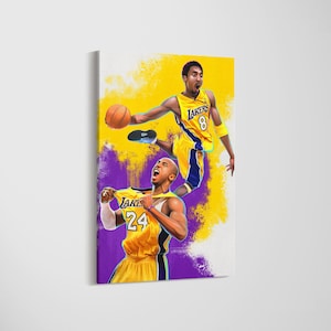 Kobe Bryant Canvas Art, Black Mamba, Rolled Canvas, Basketball Poster, Basketball Canvas Decor