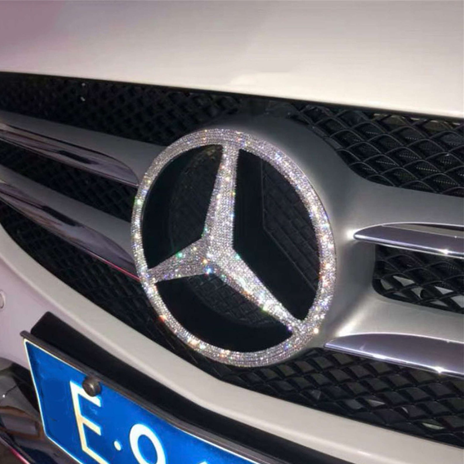 Rhinestone Bling Car Emblems Mercedes Benz 3D Emblem Benz Car Etsy