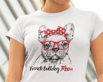 French Bulldog Mom mit französischer Bulldogge Frenchie TShirt