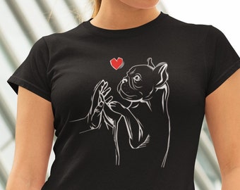 Bully Pfote mit französischer Bulldogge Frenchie Shirt