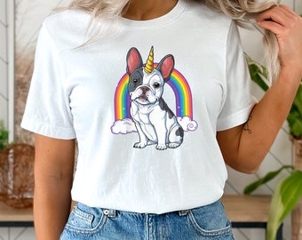 Einhorn Bully mit französischer Bulldogge Frenchie TShirt