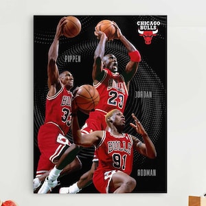 Michael jordan scottie store pippen dennis rodman poster