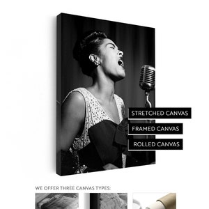 Billie Holiday Canvas Print | Jazz Singer &quot;Lady Day&quot; 1940 | Stretched Canvas | Framed Canvas | Rolled Canvas