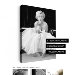 Marilyn Monroe Canvas Print | Ballerina 1954 | Stretched Canvas | Framed Canvas | Rolled Canvas