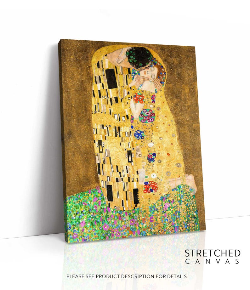 Gustav Klimt Canvas Print | the Kiss (1907-1908) | Art Nouveau ...