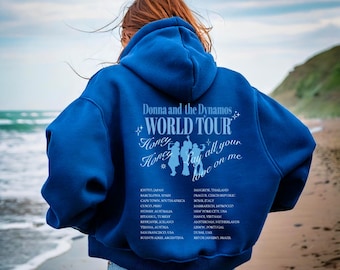 Hooded Sweatshirt Mamma Mia Inspired Dancing Queen Unisex Heavy Blend Hooded Donna and the Dynamos World tour hoodie