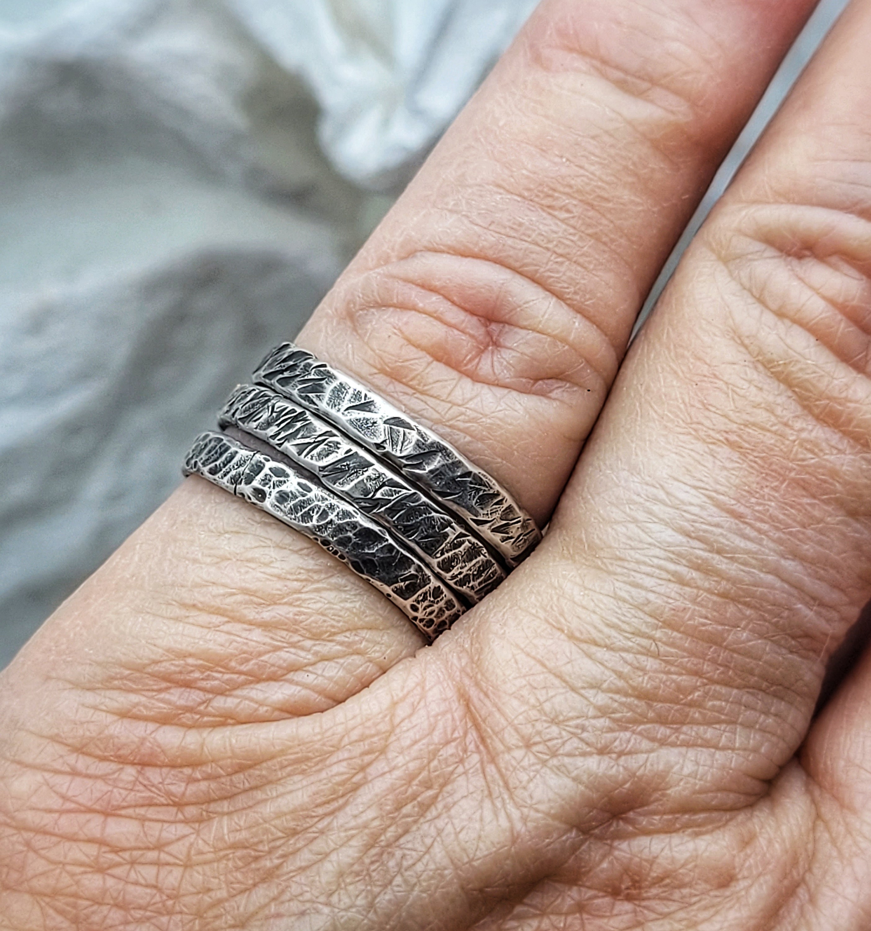 Sterling Silver Stacker Rings (set of 3) - Etsy