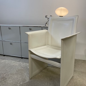 1 of 6 Solaria leather dining chairs by Arrben, Italy, 1970s,