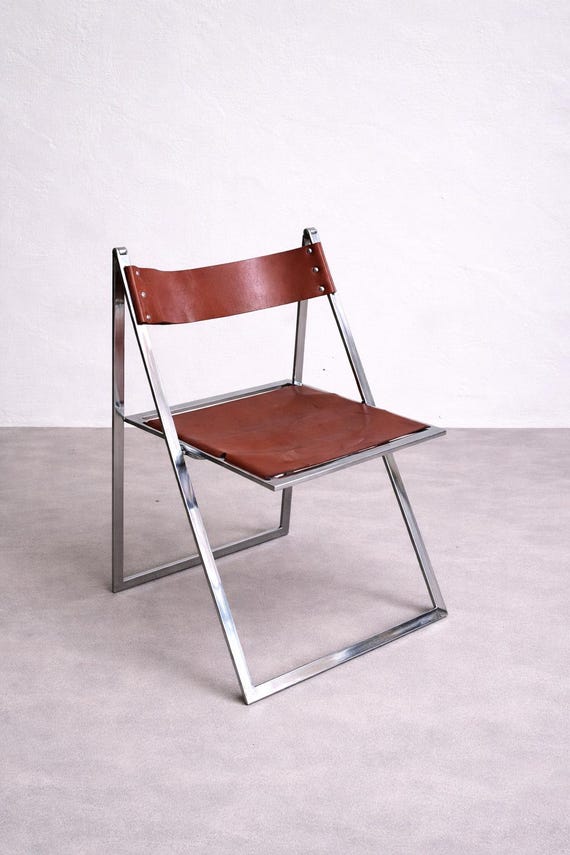 Vintage “elios” Folding Chairs by Fontoni Geraci for Lübke – Set