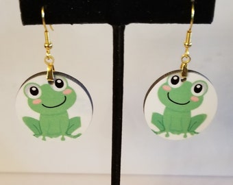 HAPPY FROG EARRINGS - Teardrop