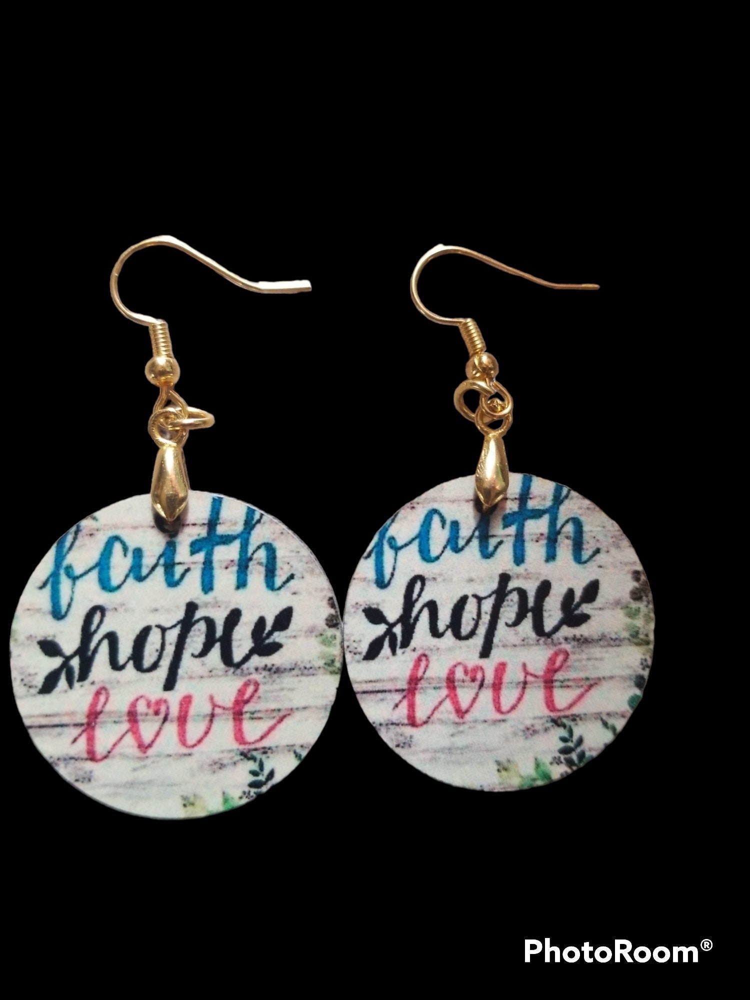 FAITH HOPELOVE EARRINGS - round, very pretty colorful
