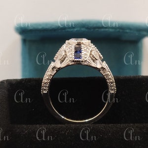 1930s Vintage 2.30Ct Round Cut Diamond Engagement Wedding Ring in 935 Argentium Silver,Art Deco Ring,Gift for her,Antique Engagement Ring