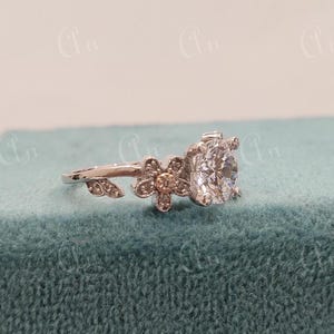 2.10Ct Round Cut Diamond Engagement Wedding Ring in 935 Argentium Silver,Art Deco Ring,Gift for her,Antique Engagement Ring