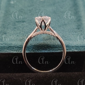 2 Ct Round Cut Diamond Engagement Ring in 935 Argentium Silver,Art Deco Ring,Gift for her,rings for women,solitaire ring,gifts,rings,jewelry