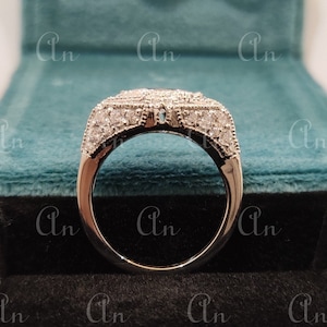 1930s Vintage 2.30 Ct White Marquise cut Diamond Engagement Wedding Ring in 935 Argentium Silver,Gift for women,Solitaire Ring,art deco ring