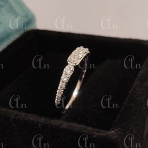 1.0ct white round cut engagement ring in 935 Argentium silver,womens ring, antique engagement ring,gift for her,gift for women,art deco ring