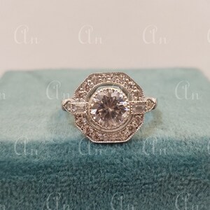 Antiker Diamanthochzeits- Verlobungsring 2.40 Ct in 935 Argentium Silber, Edwardian Ring, Antique Verlobungsring, Geschenk