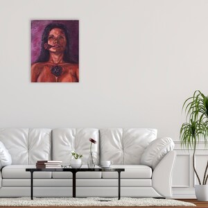 Soul Vision: Third‑Eye Awakening African Woman Art Print – Abstract Canvas for Meditation / Healing Spaces
