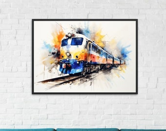 Train Poster Prints Set of 2