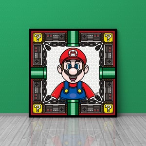 Mario - Super Mario Bros - Nintendo - Hand-Drawn/Digital Portrait Illustration