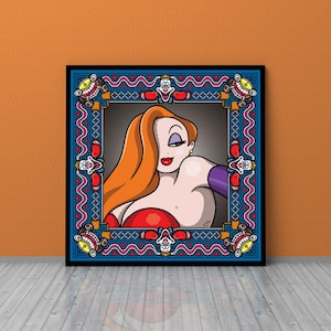 Jessica Rabbit - Who Framed Roger Rabbit - Hand-Drawn/Digital Portrait Illustration