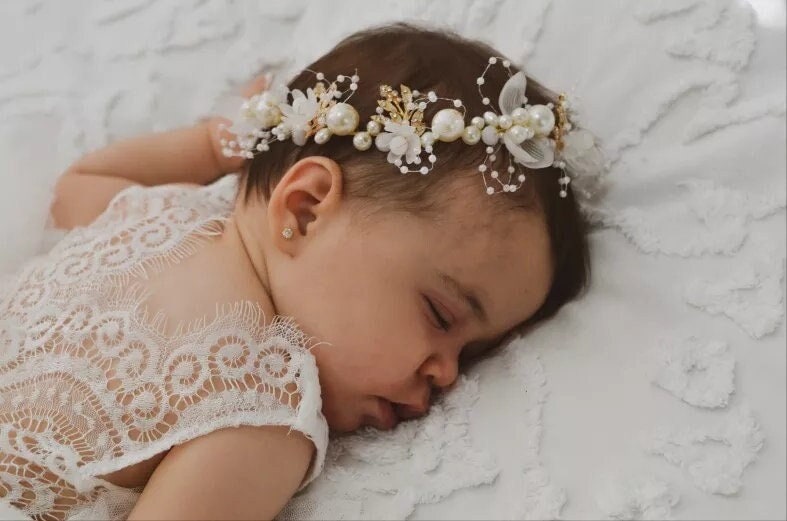 Baby Headbands, Baby Girl Headband, Baby Flower Crown , Newborn