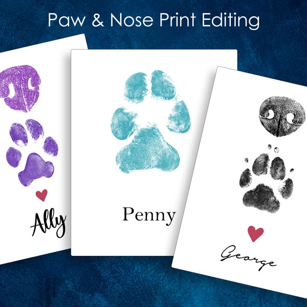 Paw Print Editing • Custom Paw Print • Digital Download • Pet Memorial • Pet Loss • Pet Keepsake • Wall Art • Dog Paw Print • Cat Nose Print