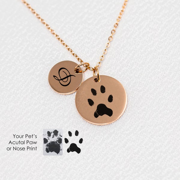 Custom Paw Print Necklace • Dog Paw Necklace • Your Actual Pet Paw Print Necklace • Paw Print Necklace • Custom Pet Necklace • Dog Necklace