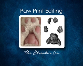 Paw Print Editing • Custom Paw Print • Digital Download • Pet Memorial • Pet Loss • Pet Keepsake • Wall Art • Dog Paw Print • Cat Nose Print