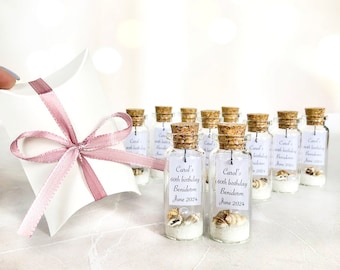 Birthday Party Favors Personalized Thank You Gifts for Guests Happy Birthday Favors in Bulk Custom Message in a Bottle 40th Birthday Party